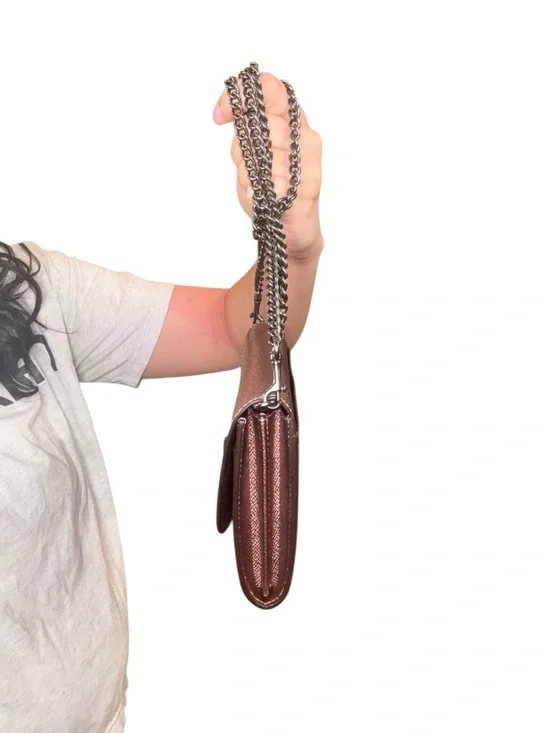 Metallic Rose Gold Chain Shoulder Bag - Picture 2 of 11